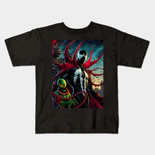 Embrace Darkness with Spawn: Legendary Art and Hellspawn Designs Await! Kids T-Shirt